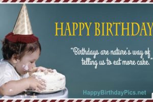 Happy Birthday – Telling Us To Eat More Cake