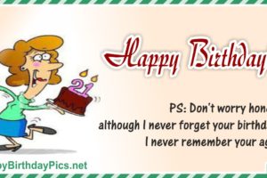 Happy Birthday – I Never Forget Your Birthday