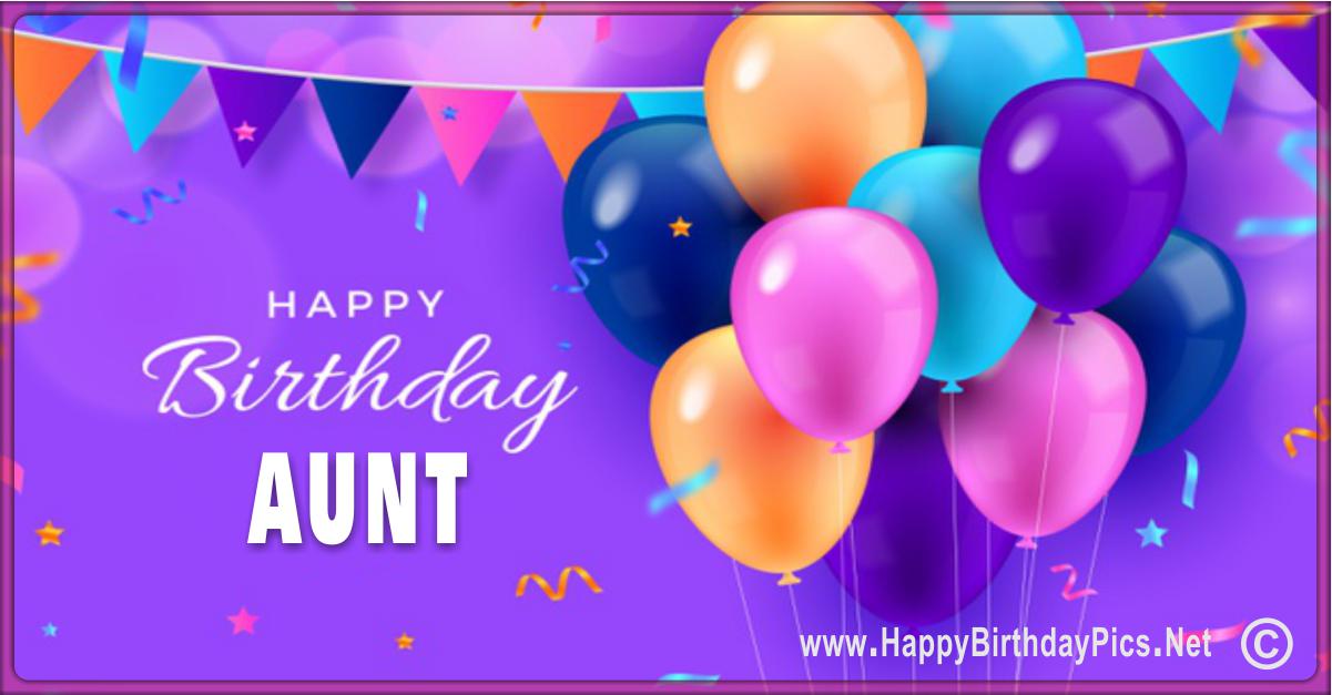 Happy Birthday Aunt - Have a Colorful Year Card Equivalents