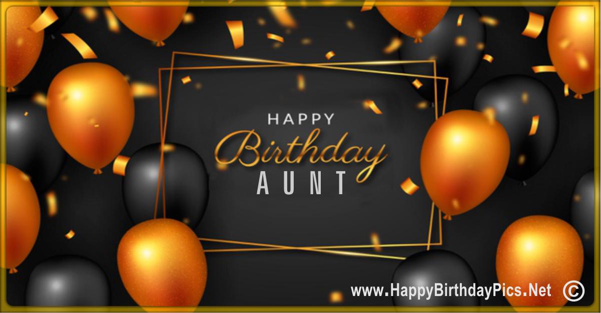 Happy Birthday Aunt - It is Your Golden Day Card Equivalents
