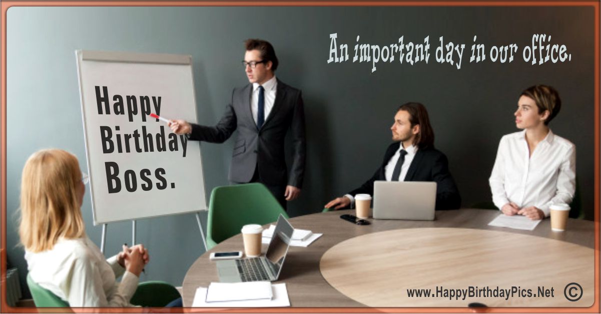 Happy Birthday Boss - Birthday Presentation Funny Card Equivalents