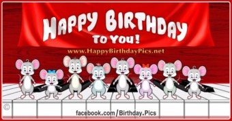 Piano Mouse and Pianist Mice Play Happy Birthday Song