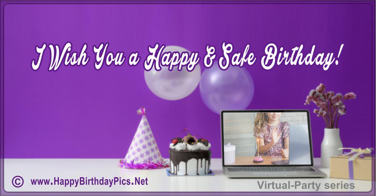 Virtual party, online birthday celebration cards