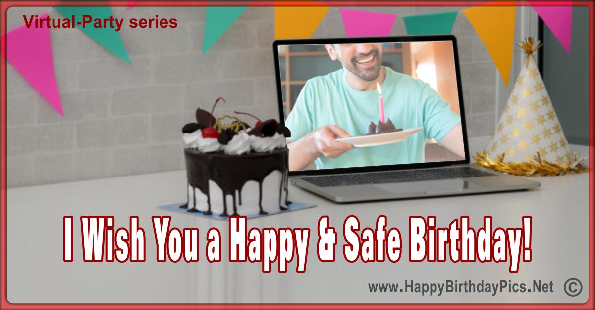 Virtual party, online birthday celebration cards