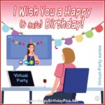 Virtual party, online birthday celebration cards