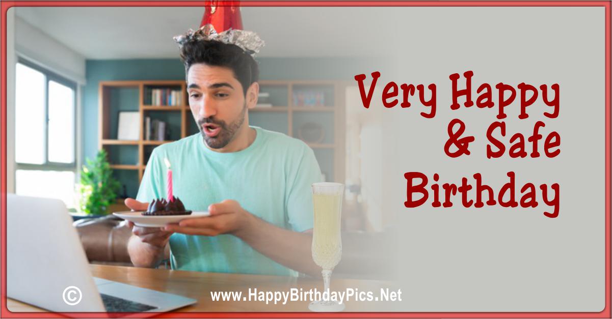 Virtual party, online birthday celebration photos