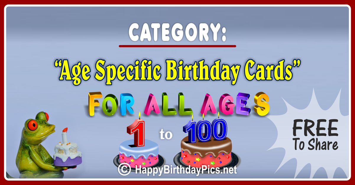 Age-Specific Birthday Cards